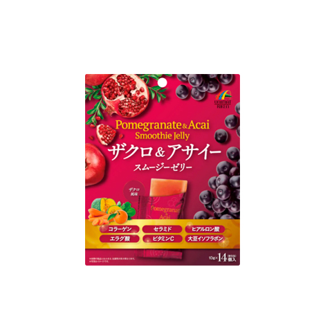 Желе-смузи для красоты и гормонального баланса, гранат-асаи